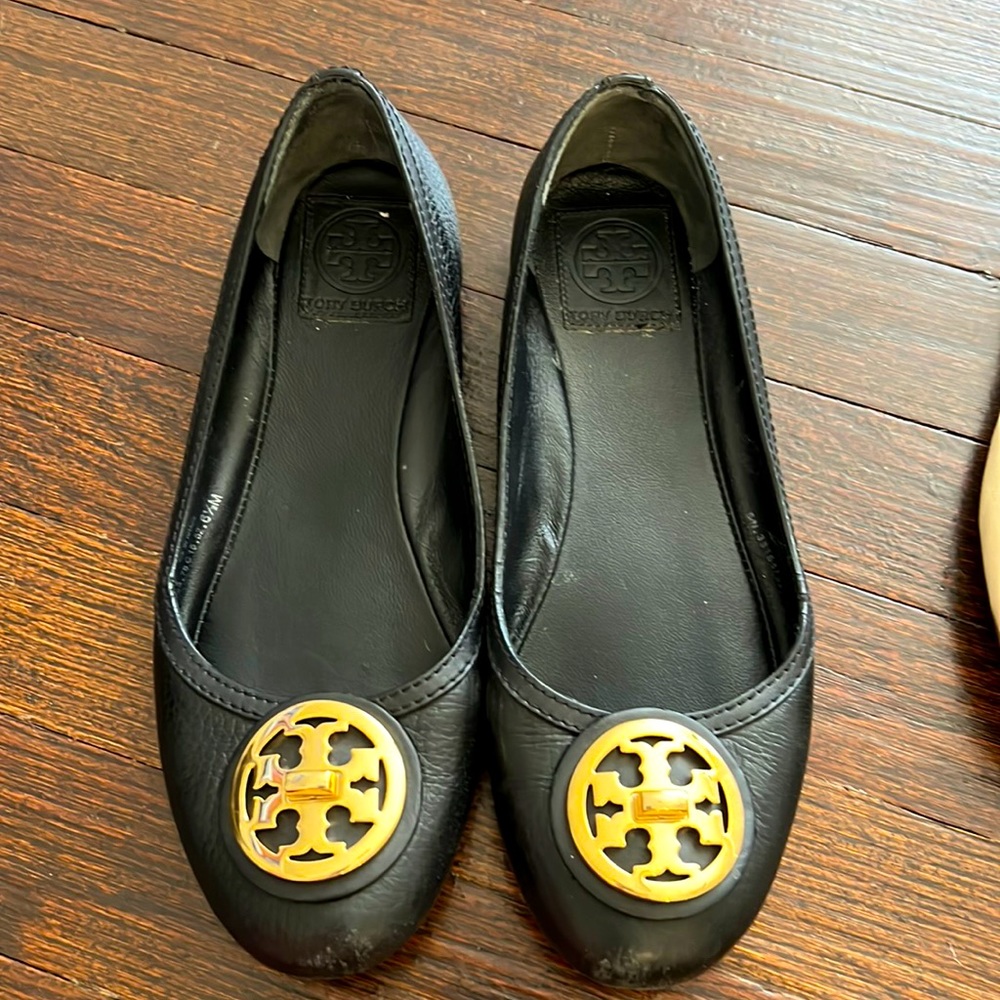 Tory Burch black claire ballet
